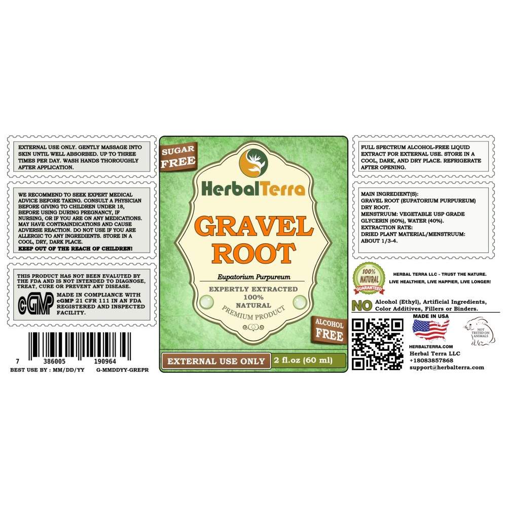 その他 R Gravel Root (Eupatorium Purpureum) Tincture, Dried Root Liquid Extract